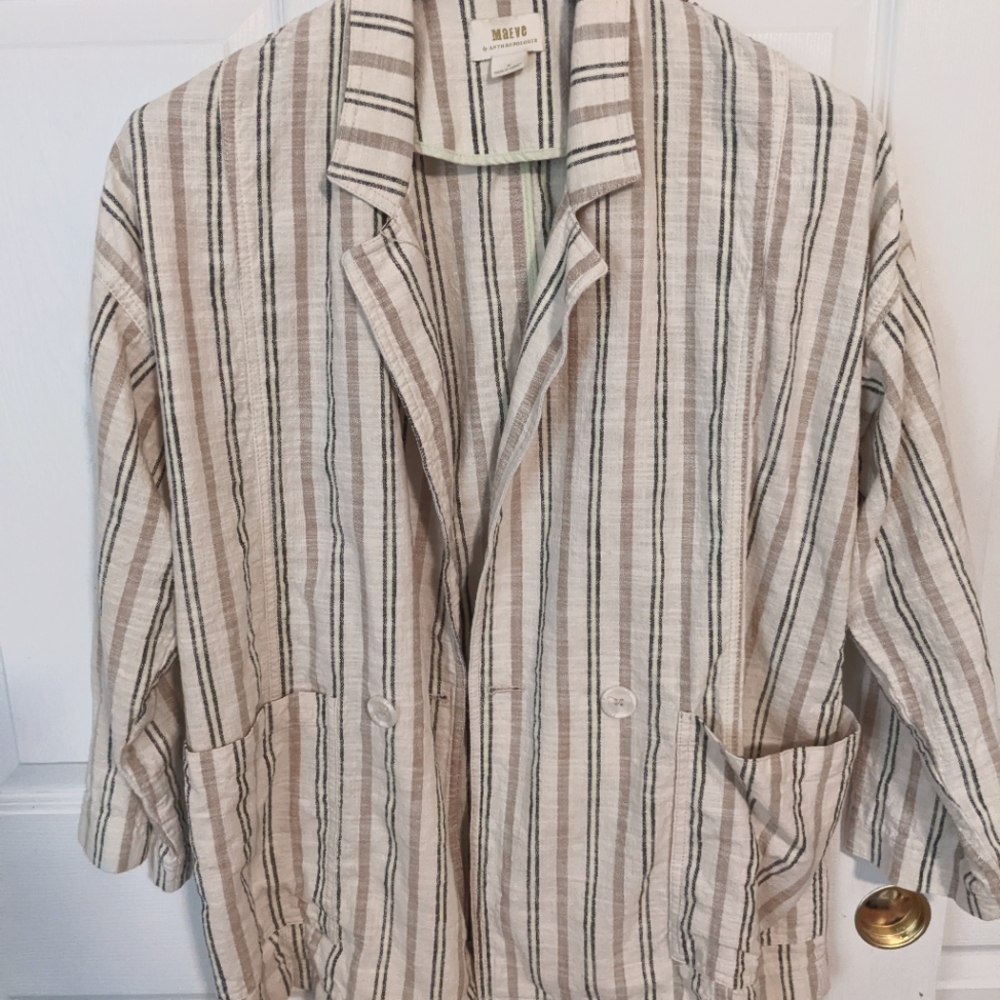 Anthropologie Maeve Linen Blazer size M